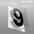 iSYFIX Black Vinyl Numbers Stickers,4 Inch Self Adhesive (2 Sets),Premium Decal Die Cut and Pre-Spaced for Mailbox, Signs, Window, Door, Cars, Trucks, Home, Address Number, Indoor or Outdoor
