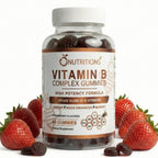 O NUTRITIONS Vitamin B Complex Gummies for Women & Men – High Potency B12 (833% DV) & Biotin – Energy, Mood & Metabolism Support – Vegan Strawberry Gummy Vitamins – 60 Gummies, 2-Month Supply