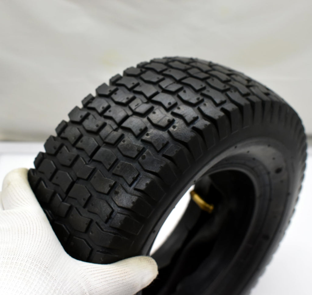 QsEzDo 13x 5.00-6 Tire and Inner Tube (1 Set) by Air Filled, 4PR and max 35 PIS (2BAR), Fits 6-Inch Rim, work for Wheelbarrow Hand Truck Tool Cart Garden Carts. (13x5.00-6 Tire and Tube TR87)