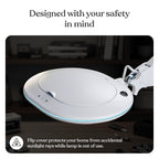 Brightech LightView Pro XL Magnifying Desk Lamp with Clamp, Adjustable Magnifying Glass with LED Light for Crafts, Reading, Close Work, Dimmable Light Magnifier with Wide Glass Lens