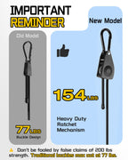 8 Pcs 48 Inch Adjustable Carabiner Bungee Cords with Hooks, Easy to Adjust from 7" to 48", Black Bungee Straps with UV-Resistance & Superior Elasticity for Cargo, Bike, Luggage, Carts, Truck, etc
