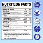 2 Packs Methylated B Complex Vitamins w. L-5-MTHF Folate, Vitamins B2 B6 & B12 for Men & Women, Complete 9-in-1 Methyl B Supplement for Energy Support, Mood & Nerve Health Vegan Gluten Free