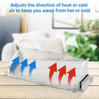 Wea&Hea 2 Pack Magnetic Air Vent Deflector, 9"-15.5" Adjustable Vent Cover with Optimized Ferrite Magnets for Ceiling/Floor/Wall Registers - Clear Heat/AC Deflector for Under Furniture & Home Comfort