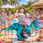 GOOSH Inflatable Dinosaur Costume for Kids Riding T Rex Funny Blow Up Boys Girls Costume for Halloween Fancy Dress Party Cosplay