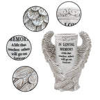 BAYN Grave Decorations for Cemetery, Angel Wings Vases with Spikes for Garden Decorations Waterproof Garden Statues Memorial Gifts for Loss of Loved One