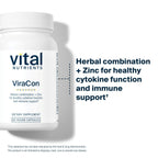 Vital Nutrients ViraCon - Vegan Immune Support Supplement* - Zinc, Elderberry, Licorice Root Extract, & Other Herbs for Comprehensive Immune Support - Gluten, Dairy, Soy Free - Non-GMO - 60 Capsules