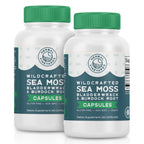 Herbal Vineyards Organic Wildcrafted Vegetable 60 Capsules | 1500MG | Pack of 2 | Irish Sea Moss, Bladderwrack and Burdock Root, Immune Support, Healthy Skin & Energy | Powerful Immunity Booster