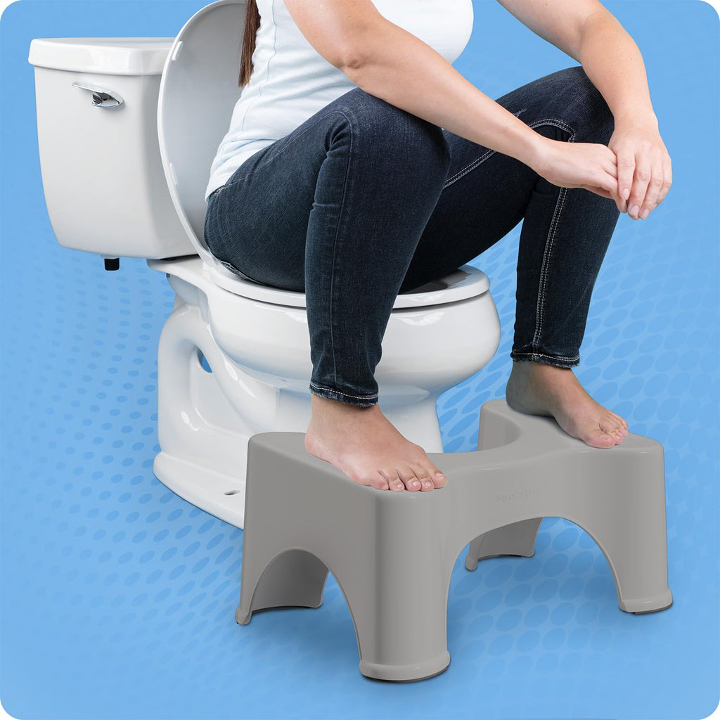 Squatty Potty The Original Bathroom Toilet Stool Height, Grey, 9 Inch