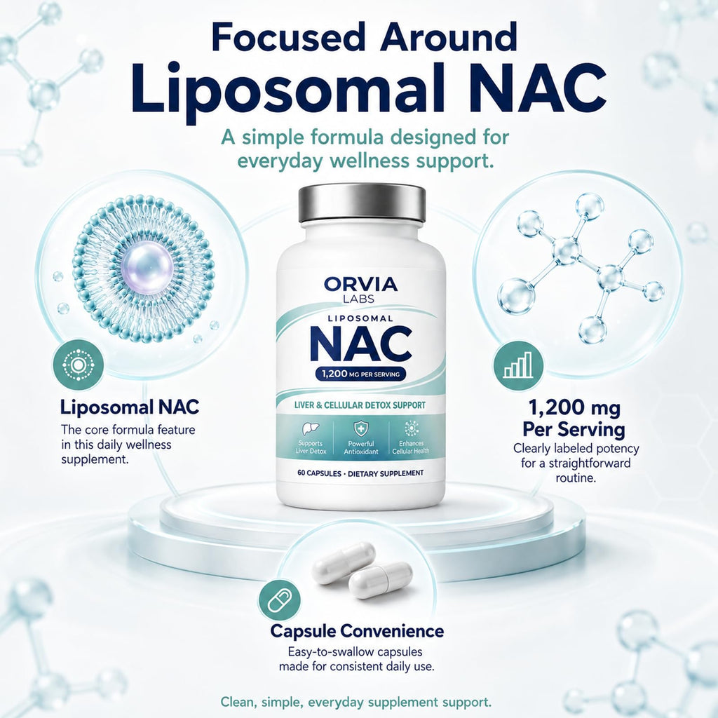 Hyuikiu ORVIA Labs Liposomal NAC Supplement, 60 Capsules
