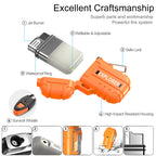 Waterproof Butane Torch Lighter Refillable Windproof Jet Flame Lighters for Fireplace Fireworks Grill Camping BBQ Lighter Gift for Man,2 Pack (Without Gas) (Orange+Orange)
