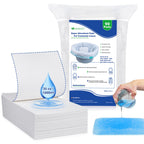 90 Pcs Commode Absorbent Pads for Bedside Toilet Chair Bucket, Commode Liners Pads, Disposable Bedside Commode Pads with Absorbent Gel, Portable Toilet Pads for Medical Care