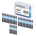 ToolAnt 2" Impact Torx & Hex Shank S2 Steel Magnetic Bits, CNC Machined Tips, 25-Pack with Storage Box