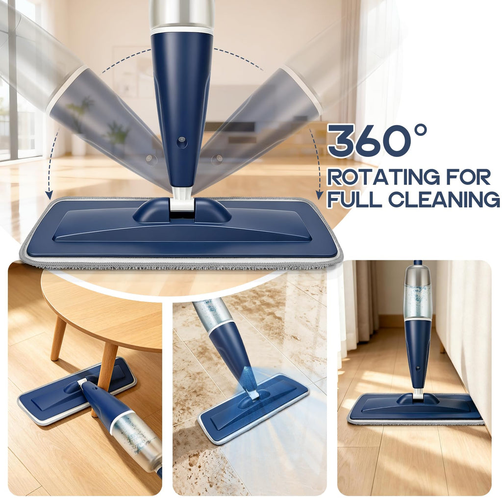 Microfiber Spray Mop for Hardwood Floors Cleaning with 3 Washable Pads