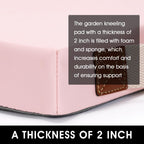 HappyPicnic Waterproof Garden Kneeling Pad, 2in Thick, Pink, 1 Pack