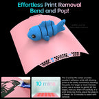 BIQU CryoGrip Pro Glacier Pink Compatible with Bambu-Lab P1S/P1P/P2S/X2D/X1C/X1E/A1 3D Printers 257x257MM Panda Build Plate Double Sided Upgrade Removable Surface Platform