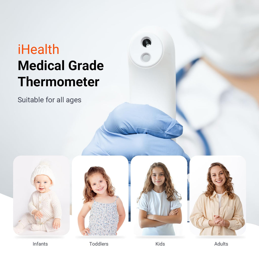 iHealth No-Touch Forehead Thermometer for Adults, Kids, Babies PT3