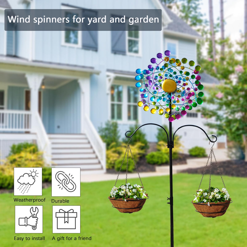 Large Metal Kinetic Wind Spinners Outdoor Garden Yard Decor