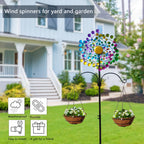 Large Metal Kinetic Wind Spinners Outdoor Garden Yard Decor