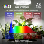 Barrina OG11A Grow Light Bulbs for Indoor Plant, 5000K 11W, 4 Packs, White