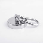 WELLZEER Magnetic Hooks 170lbs Magnet Hooks Carabiner for Hanging Refrigerator Strong Large Heavy Duty Neodymium Magnet (170LBS-4PACK)