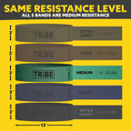 Tribe Lifting Fabric Resistance Bands for Glutes & Legs | 5 Fabric Workout Bands Set | Thick Booty Bands for Squats, Lunges, Hip Training, Physical Therapy & Home Workouts