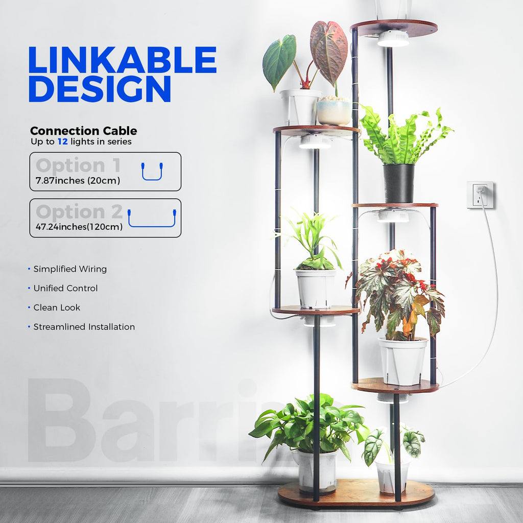 Barrina Orbgrow OG09 Puck Grow Light, 18W(2 x 9W), 5000K, 2 Packs, White
