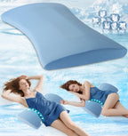 Lumbar Support Pillow for Bed Relief Back Pain: Lower Back Pillow for Sleeping - Memory Foam Waist Pillow - Cooling Back Bolster Pillow for Side, Back&Stomach Sleepers - Bed Cushions for Car, Sofa