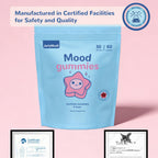 JerlyMush Saffron Gummies for Kids - Saffron with GABA, Passion Flower & St Johns Wort, Sugar Free, Support Mood & Focus Calm Gummies, Natural Berry Flavor (60 Gummies)