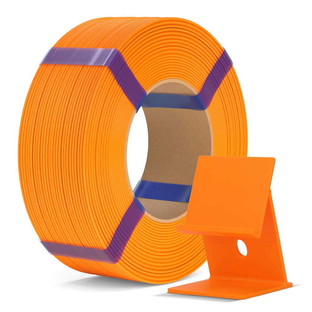 ELEGOO PLA Basic Refill Filament 1.75mm Orange 1KG, 3D Printer Filament No Spool Dimensional Accuracy +/- 0.02mm, 3D Printing PLA for Reusable Spool Refilling