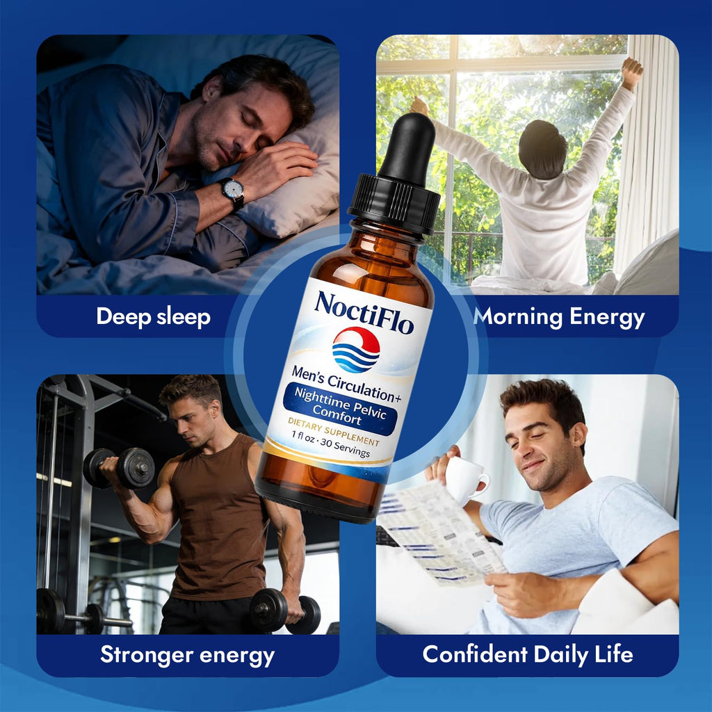 Qoenba Noctiflo Flow Support Drops for Men, 1 fl oz