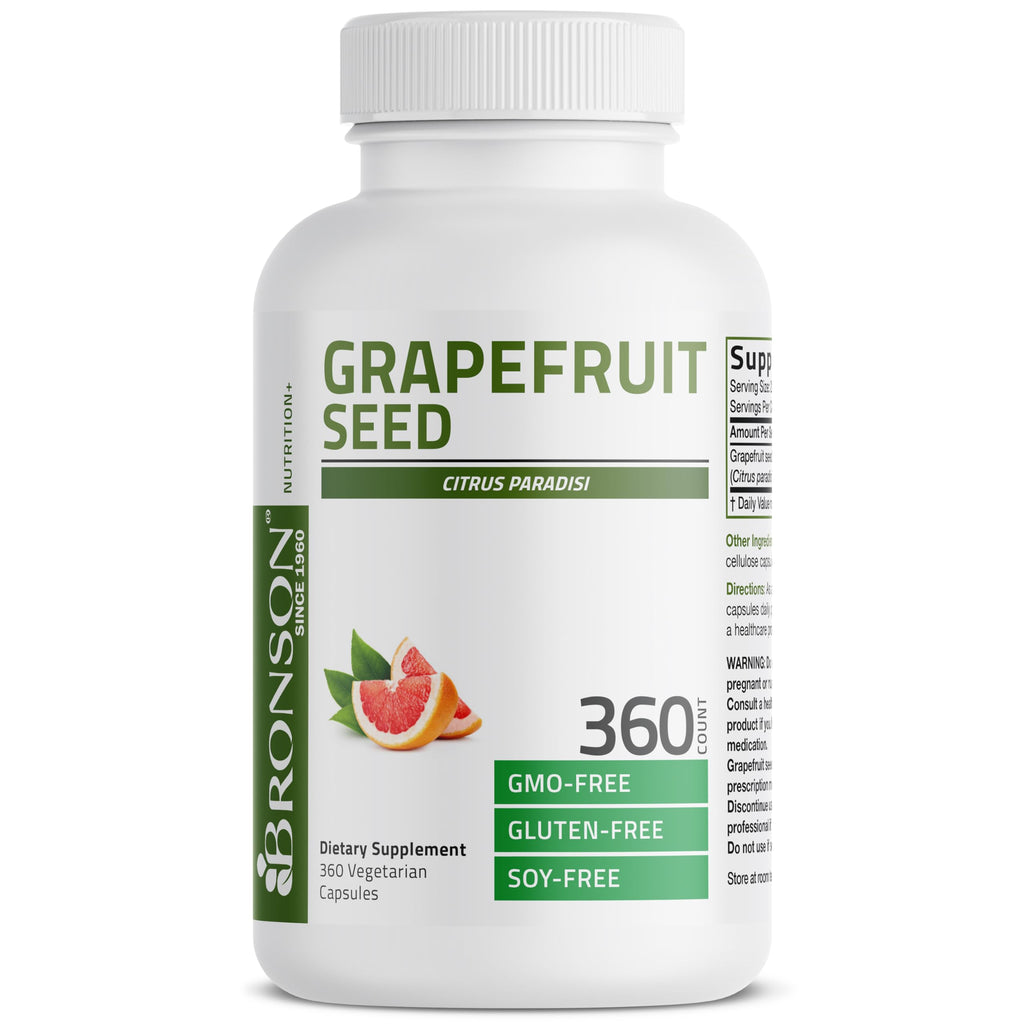 Bronson Grapefruit Seed Extract Citrus Paradisi Supports Immune Health & Helps Maintain a Healthy Gastrointestinal Tract - Non-GMO, 360 Vegetarian Capsules