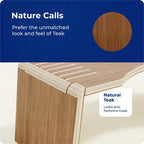Squatty Potty Oslo Teak Folding Toilet Stool – Compact, Stylish, and Space-Saving Design for Better Bathroom Posture, Durable Teak, No Assembly Required