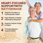 AIQIUSHA Nattokinase 10,000 FU with Serrapeptase, Bromelain & CoQ10, Triple Enzyme Complex from Fermented Soy Extract, Herbal Blend with Turmeric & Olive Leaf, Enteric Softgels, Non-GMO, 240 Count