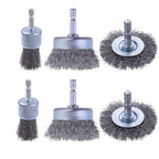 Rocaris 6 Pack Carbon Steel Wire Wheel Brush, Wire Brush for Dill