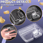 zandfelo 100 Pcs 12oz 6.5''x5'' Plastic Nacho Trays