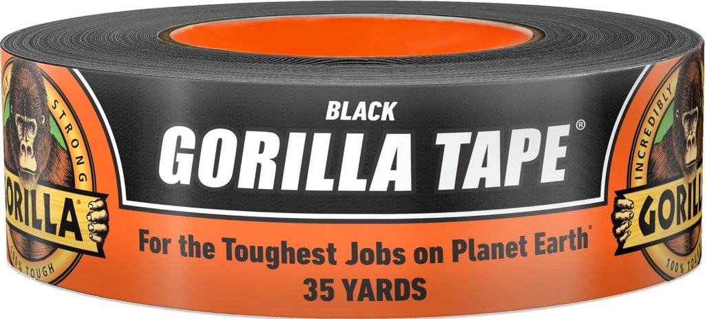 GORILLA Duct Tape, Heavy Duty and Weather Resistant, Black, 1.88" x 35 yd