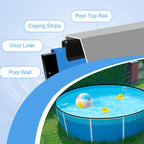 75pcs Pool Coping Strips, Above Ground Pool Liner Clips Set for Overlap Liner, Swimming Pool Liner Locking Strips Replacement Suitable for 27ft, 28ft and 30ft Round, 16 X 32ft and 18 X 33ft Oval Pool