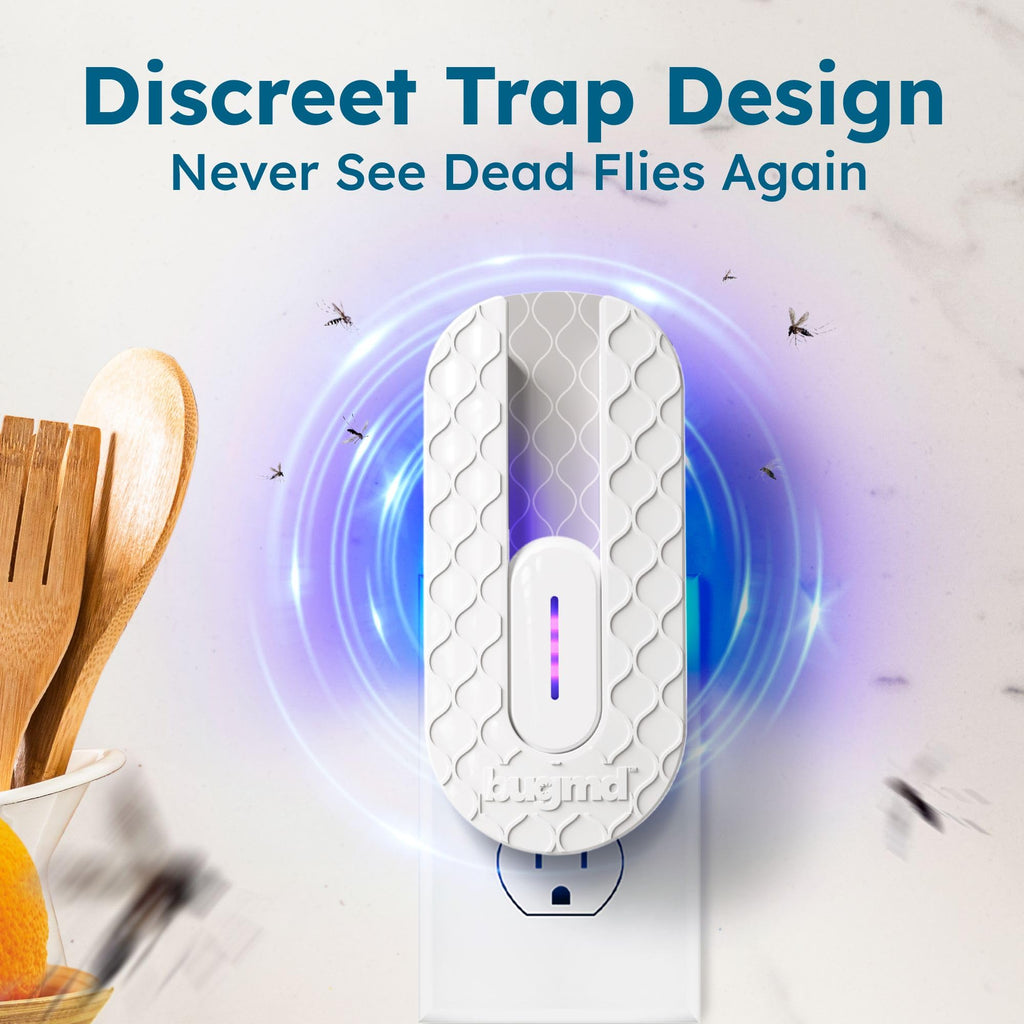 BugMD No Buzz Zone Refiller Pad (6 Refills) - Extra-Strong Adhesive Traps, Indoor Insect Trap Refill, No Harsh Chemicals, Household Friendly, Fly Trap Refill, Flea Trap Refills, Bug Trapper