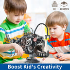 XITALAXU Mechanical Fish Building Sets,Ocean Animal Collection Toy,Adults Home or Office Decor,STEM Building Gift for Teens Boys and Girls 8-14 (1038PCS)