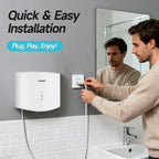 AIKE Air Wiper Compact Hand Dryer 110V 1400W White (with 2 Pin Plug) Model AK2630S