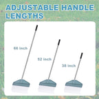 YEELOR Thatch Rake, 66" Adjustable Handle, 17" Wide Dethatcher Rake for Garden, Patio & Lawn, Cleans Dead Grass, Thatch, Pine Needles & Acorns (Right-Angle Hook)