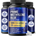 FloraBliss 120 Methylene Blue Capsules (16 mg), with Cacao, Vitamin C Ester