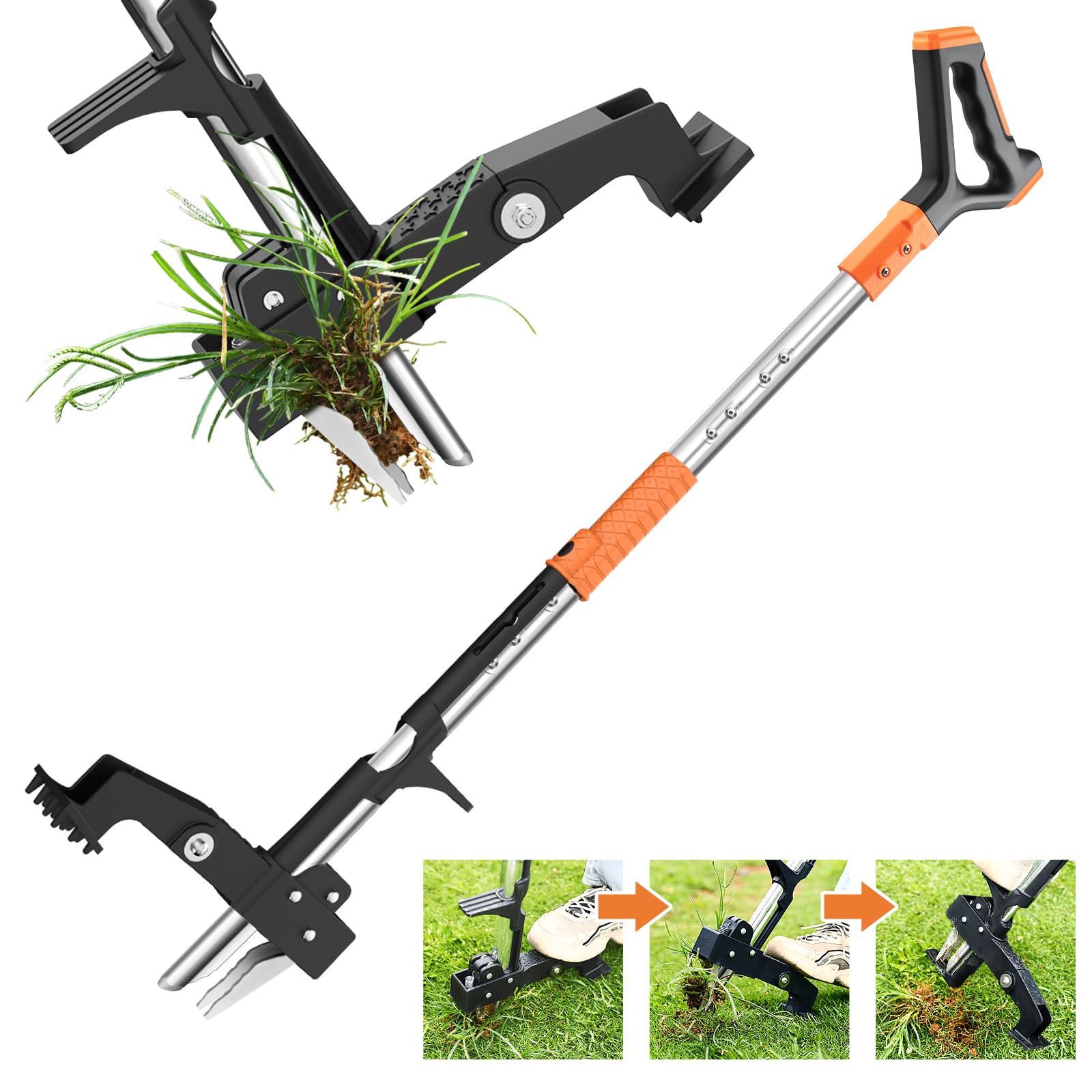 Fulljion Weed Puller Tool,No Bending/Kneeling for Lawn,Yard & Garden Tool