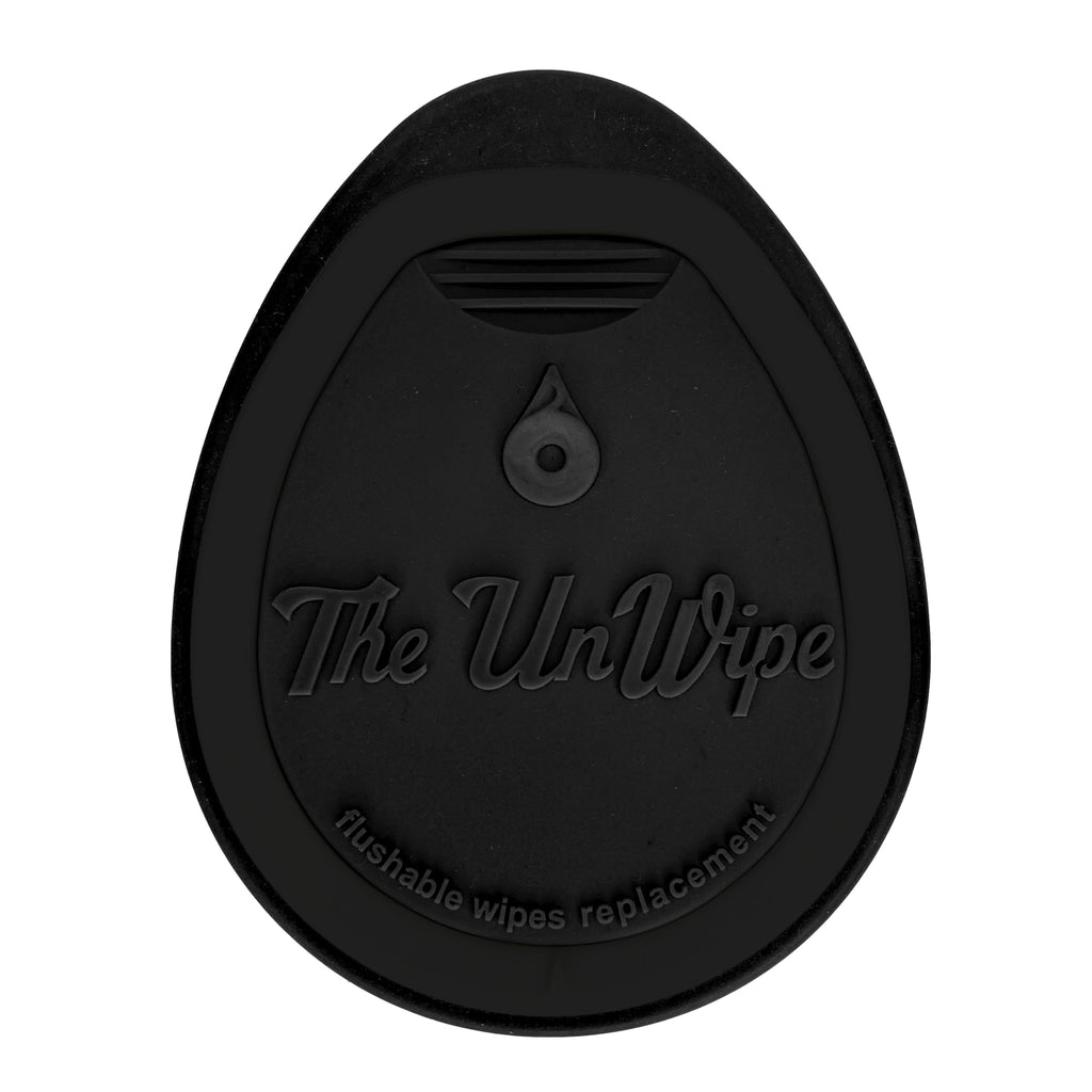The UnWipe – Textured, Portable, Septic-Safe Tush Cleaning Instead of Flushable or Baby Wipes, Black LE