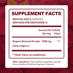 OIMTUE Beravia Beet Root Capsules | Antioxidant Formula - Vegan, Non-GMO, Gluten-Free - 1300mg, 60 Capsules