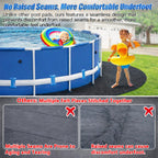 Abimars Pool Pads for Above Ground Pool, 18' Round Seamless Pool Liner Pad for Underfoot Comfort, Puncture-Resistant Pool Liner Protection Mat, Eco-Friendly Fabric