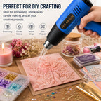 URTOOLS Heat Gun, 900W Hot Air Gun with 2 Temp Settings 572 & 1112°F, Overload Protection, 4 Nozzles, 5FT Cord, Heat Shrink Gun for Crafts, Resin, Vinyl Wrap, Soldering & Phone Repair