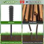 VVOKGO Straight Rebar Stakes 16 Inch Metal Ground Concrete Form Stakes