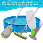 Sepetrel Deluxe Swimming Pool Cleaning Kit with Spa Jet Vacuum Cleaner,Brush, Semi-deep Skimmer Net & Adjustable 57.5-inch Pole,Ideal for Cleaning Above Ground,Inflatable Pools