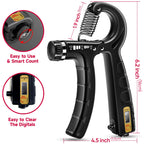 FitBeast Hand Grip Strengthener Workout Kit (5 Pack) - 2 Forearm Adjustable Resistance Grippers, Finger Stretcher, Ring & Stress Relief Ball for Athletes (Black)
